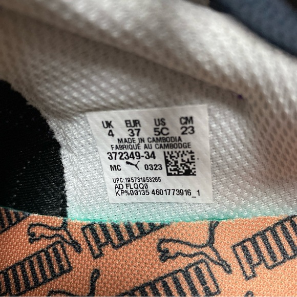 Puma Sneakers Multicolored Suede Leather Fabric Size 4 - Picture 7 of 7